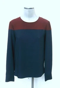 Bluse Hemd Shirt Top blau dunkelblau bordeaux weinrot 36 S ZARA - Bild 1 von 1