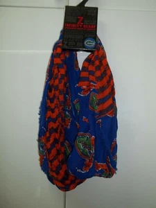 Bufanda Infinity Florida Gators ZooZatz ropa deportiva borde flecos nueva con etiquetas - Imagen 1 de 3