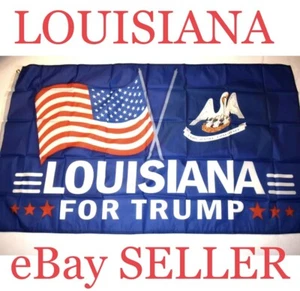 Louisiana para bandera de Trump 3' X 5' con ojales de metal NUEVO - Imagen 1 de 6