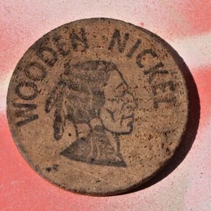 VTG Wooden Nickel HARTWELL RAILWAY RR, June 18, 1983  FREE SHIP! - Picture 1 of 4
