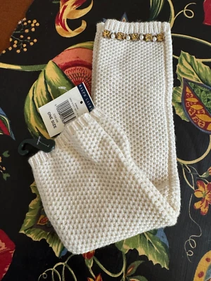 NEW $99 Lauren Ralph Lauren Ivory Full Length Crystals Fingerless Gloves - Image 1 of 4