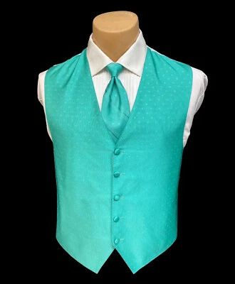 Men's Lauren Ralph Lauren Mermaid Green Tuxedo Vest with Choice of Tie - Image 1 of 4