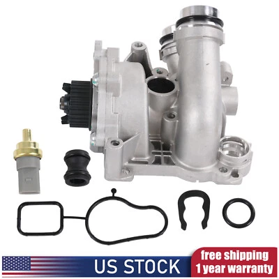 Aluminum Water Pump Fit For 2008-2016 Audi A3 A4 A5 VW CC TT Tiguan 2.0T US - Image 1 of 4
