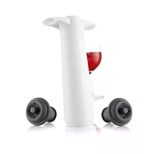 The Original Vacu Vin Wine Saver with 2 Vacuum Stoppers White - Picture 1 of 4