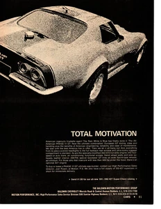 1970 BALDWIN-MOTION SS-427 CHEVROLET CORVETTE PHASE III GT ~ ORIGINAL PRINT AD - Bild 1 von 2