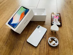 EXCELLENT CONDITION APPLE iPHONE X 64GB UNLOCKED White Silver A1901 (GSM) - Picture 1 of 19