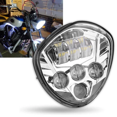 For Victory Jackpot 07-14 LED Motorcycle Headlight Hi/Lo Beam Red White DRL Lamp - Image 1 of 4