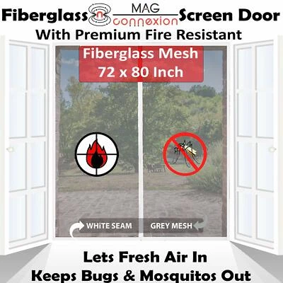 Porta de tela Mag-Connexion | 72"x80" branca - serve para portas duplas até 70" x 79" - Imagem 1 de 4