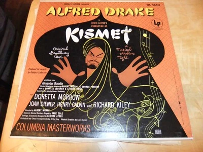 VTG Alfred Drake Kismet BROADWAY MUSICAL ARABIAN NIGHTS LP Record Columbia VG+ - Image 1 of 4