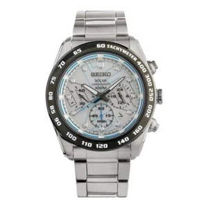 Seiko Solar SSC121P1 Chronograph Tachymeter silbernes Zifferblatt SSC121 Herrenuhr - Bild 1 von 3