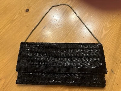 Vintage franchi beaded handbag-elegant Small Cocktail/Evening Bag Chain Strap - Image 1 of 4