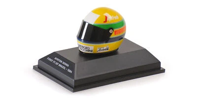 Minichamps 1:8 HELMET CASCO AYRTON SENNA FIRST F1 GP BRAZIL 1984 - 540308419 - Immagine 1 di 4