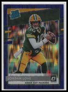 2020 Donruss Optic Rated Rookie Purple Shock Prizm #154 Jordan Love Packers - Picture 1 of 2