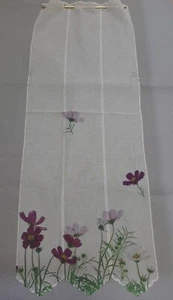 Tirolese Tendina A Moduli A Vetro Smerlata 120 e 180cm H Fiorata Viola Con Asole - Imagen 1 de 1