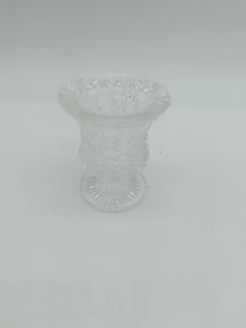 VTG Clear Glass Buttons And Daisy's Toothpick Holder - Picture 1 of 3