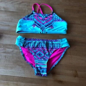  SO Mandala Majesty Girls  Bikini Top & Bottoms Swimsuit Set Size 14 - Picture 1 of 11