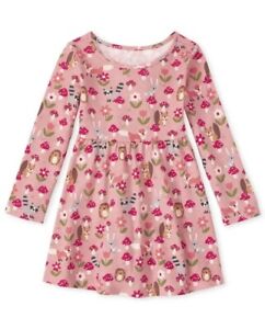 NEW Pink TCP The Children's Place DRESS Animals & Toadstools Size 3T NWT