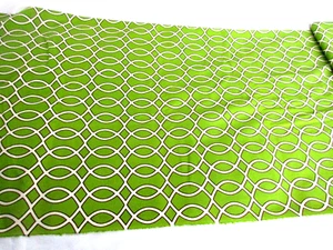 Waverly Inspirations SCREENPRINT Fabric Lime Green ECRU 212" X 45"  5.8 YARDS - Picture 1 of 4