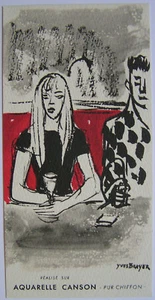 YVES BRAYER - marque page  - 1954 - Imagen 1 de 1
