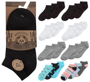 Kids Bamboo Trainer Socks Boys Girls Low Cut Liner Everyday Sock 6 or 12 Pairs - Picture 1 of 25