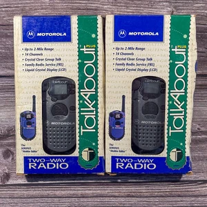 Vintage Motorola TalkAbout Plus Zwei-Wege Radio Neu im Karton FRS LCD 14 Kanäle 2 Mi Reichweite Menge 2 - Bild 1 von 6