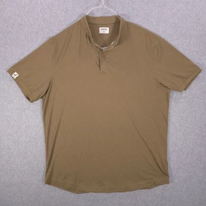 Camisa informal de rendimiento con patrón geométrico marrón Mantra Golf Henley para hombre XL - Imagen 1 de 17