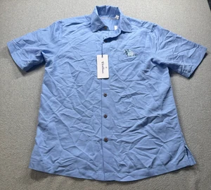 Camicia uomo Roundtree & Yourke Caribbean M ricamata Lg patch sul retro nuova con etichetta - Foto 1 di 10