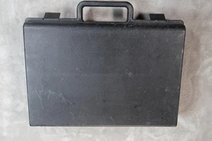 Estuche de almacenamiento de plástico negro caja organizadora de herramientas mango de pestillos vacío - Imagen 1 de 3