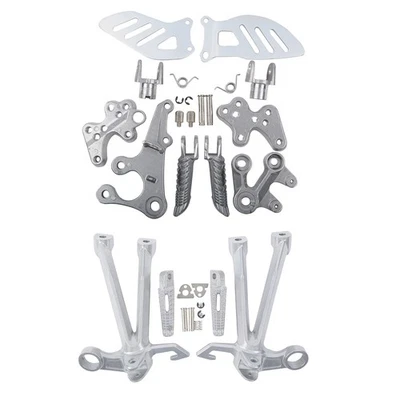 Front Rear Foot Pegs Footrest Bracket Set Fit For Suzuki GSXR1000 2007-2008 - Image 1 of 4