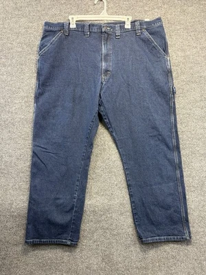 Wrangler Carpenter Jeans Men 44x30 Relaxed Straight Dark Wash Denim Pants - Image 1 of 4