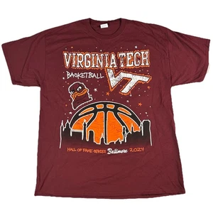 Virginia Tech Hokies Basketball T Shirt sz XL 2024 Hall of Fame Series - Picture 1 of 5