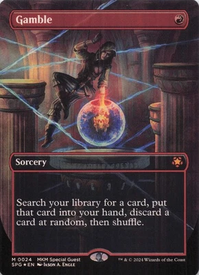 Gamble (Borderless) Special Guests Foil Mythic #24 NM MTG - Image 1 of 2