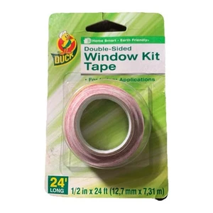 Duck Brand Window Kit Tape Double-Sided Replacement Tape: 1/2 in. x 24 ft. Clear - Picture 1 of 2