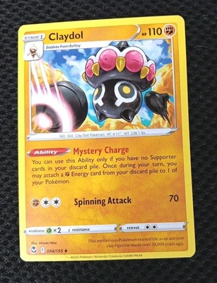 Claydol 094/195 Uncommon Pokémon TCG Silver Tempest 2022 NM - Image 1 of 2