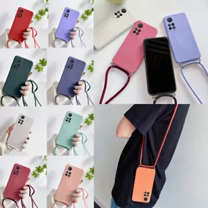 Custodia silicone tracolla collo cordino cover Xiaomi Redmi Note 13 Pro 12 11 10 13T - Foto 1 di 20