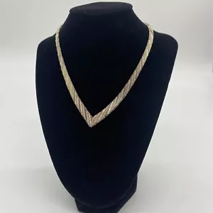 Collana italiana in argento sterling 925 Riccio Chevron 16” 34,7 grammi - Foto 1 di 7