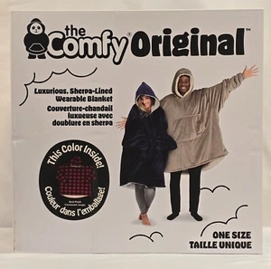 The Comfy Original Luxurious Sherpa-Lined Wearable Blanket in Red Plaid-NIB - Picture 1 of 12