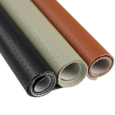 PVC Leather Fabric Perforated Breathable Material DIY Car Upholstery By Yard - Image 1 of 4