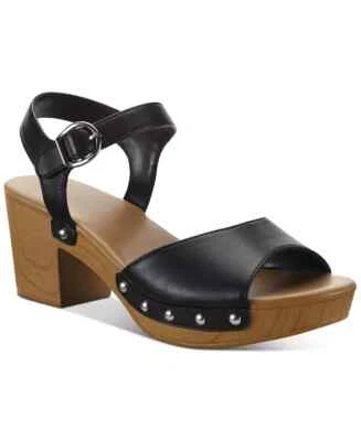 Style & Co Anddreas Platform Retro Block-Heel Sandals Black Womens Sz 6.5 NEW - Image 1 of 4