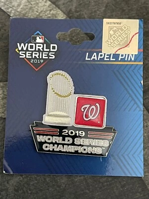 Official Washington Nationals 2019 World Series Champions Enamel Lapel Pin NEW - Image 1 of 2
