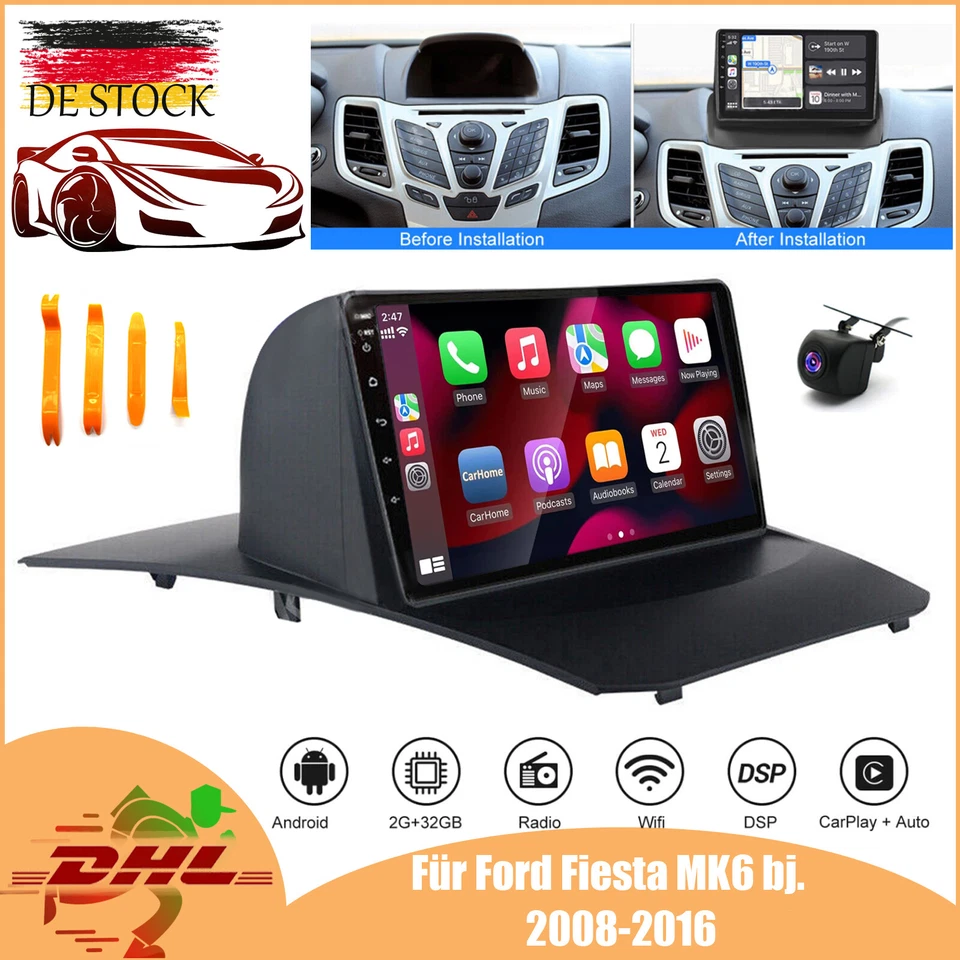 für Ford Fiesta MK6 bj. 2008-2016 Android 13 Carplay Autoradio Navi 32GB BT WIFI