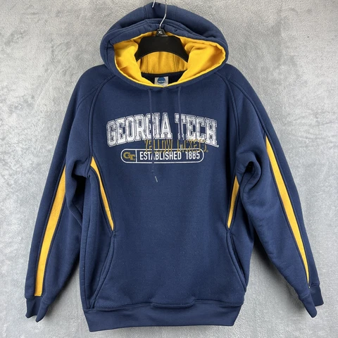 Georgia Tech Yellow Jackets Hoodie Adult Medium Navy Yellow NCAA Knights Apparel Cover