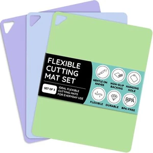 Extra Thick Flexible Cutting Boards for Kitchen, Cutting Mats for Cooking, Co... - Picture 1 of 9