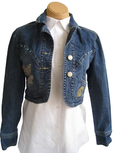 BABY PHAT JEANS GIRLZ STRETCH DENIM JACKET SIZE XL HOT UNIQUE  - Picture 1 of 11