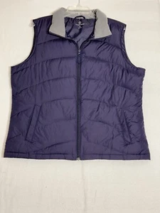 Lands' End Women's Blue Down Vest - size XL (18) Cold Snow - Picture 1 of 4