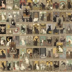 72 Stück Katze Tarot Karte Aufkleber Pack alle einzigartige Qualität Vinyl Aufkleber - Bild 1 von 4