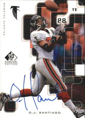 1999 SP Signature Autograph #OJ O.J. Santiago Atlanta Falcons Auto NM-MT - NM-MT - Image 1 of 2