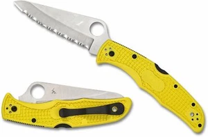 Spyderco Knife Pacific Salt 2 Yellow FRN H1 Serrated Edge C91SYL2 - Picture 1 of 4