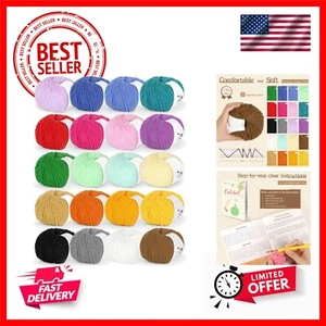 20 Skeins Cotton for Crocheting Knitting- Sport Weight 55% Cotton 45% Acrylic... - Picture 1 of 8