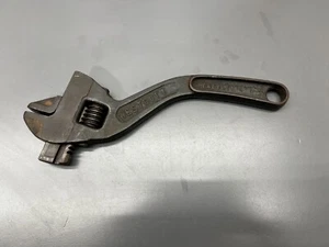 (Y) VINTAGE WESCOTT NO. 80 10" CURVED ADJUSTABLE WRENCH KEYSTONE MFG - VGC USA - Picture 1 of 6